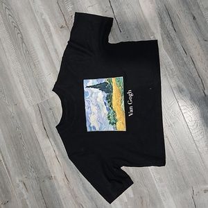 Twik Van Gogh  cropped top size small color black